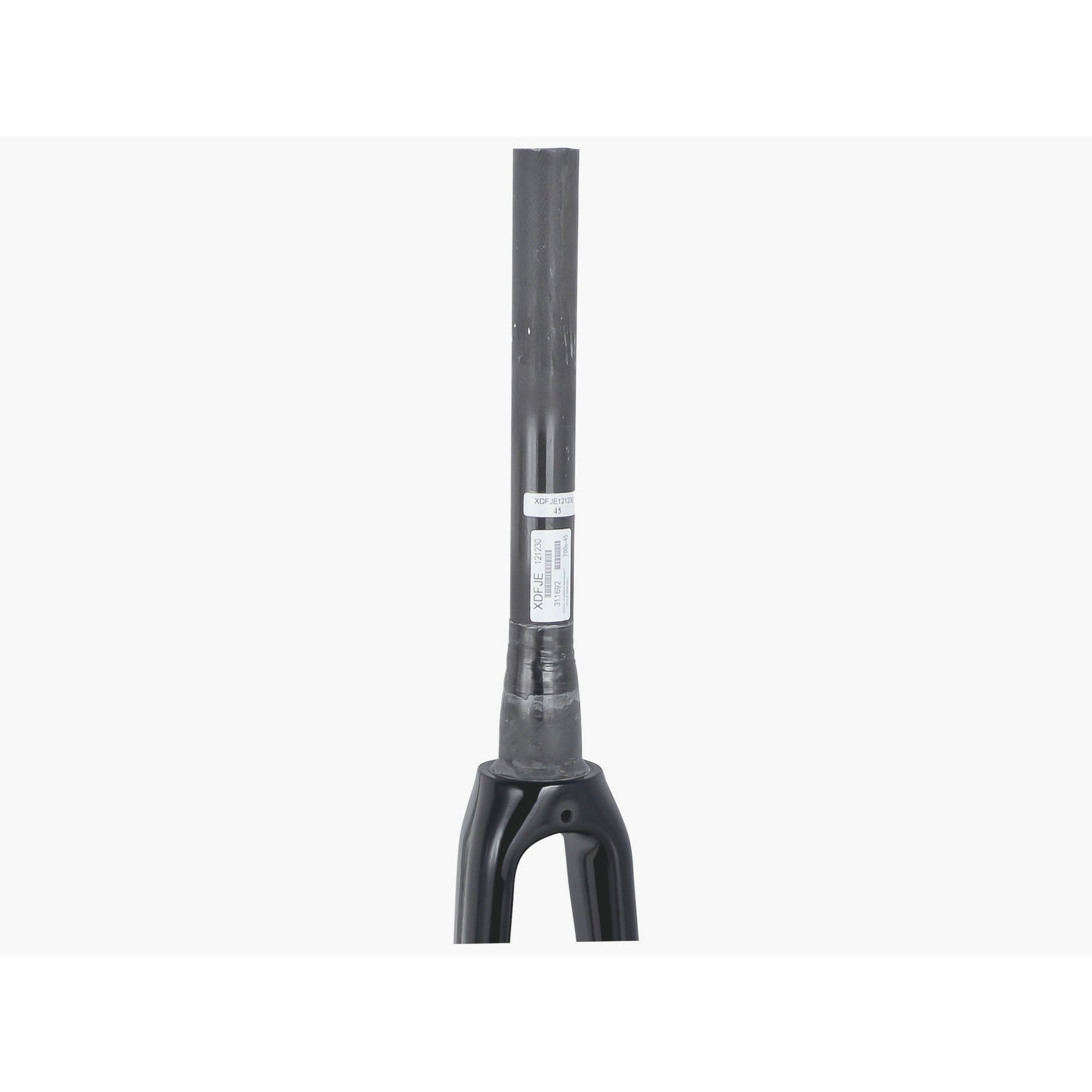 Trek Madone 2012 carbon road bike fork with 700c wheels, designed for precision steering and lightweight performance.
