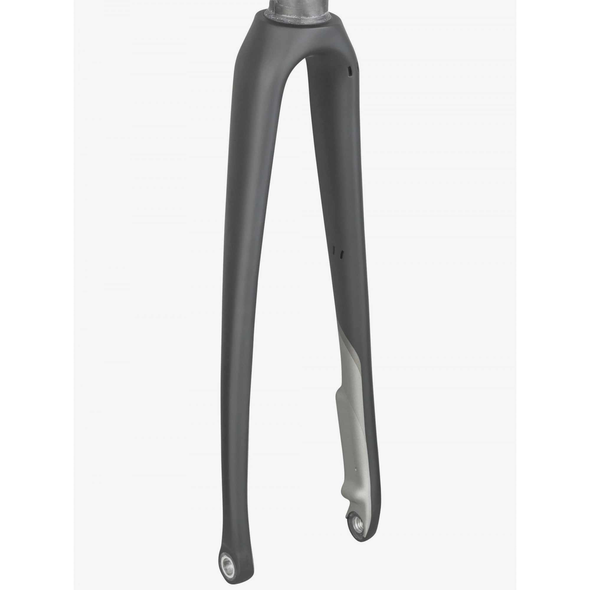 Trek 2018 Emonda SLR 8 Disc fork with flat-mount brake compatibility, lightweight carbon bike component for road cycling.
