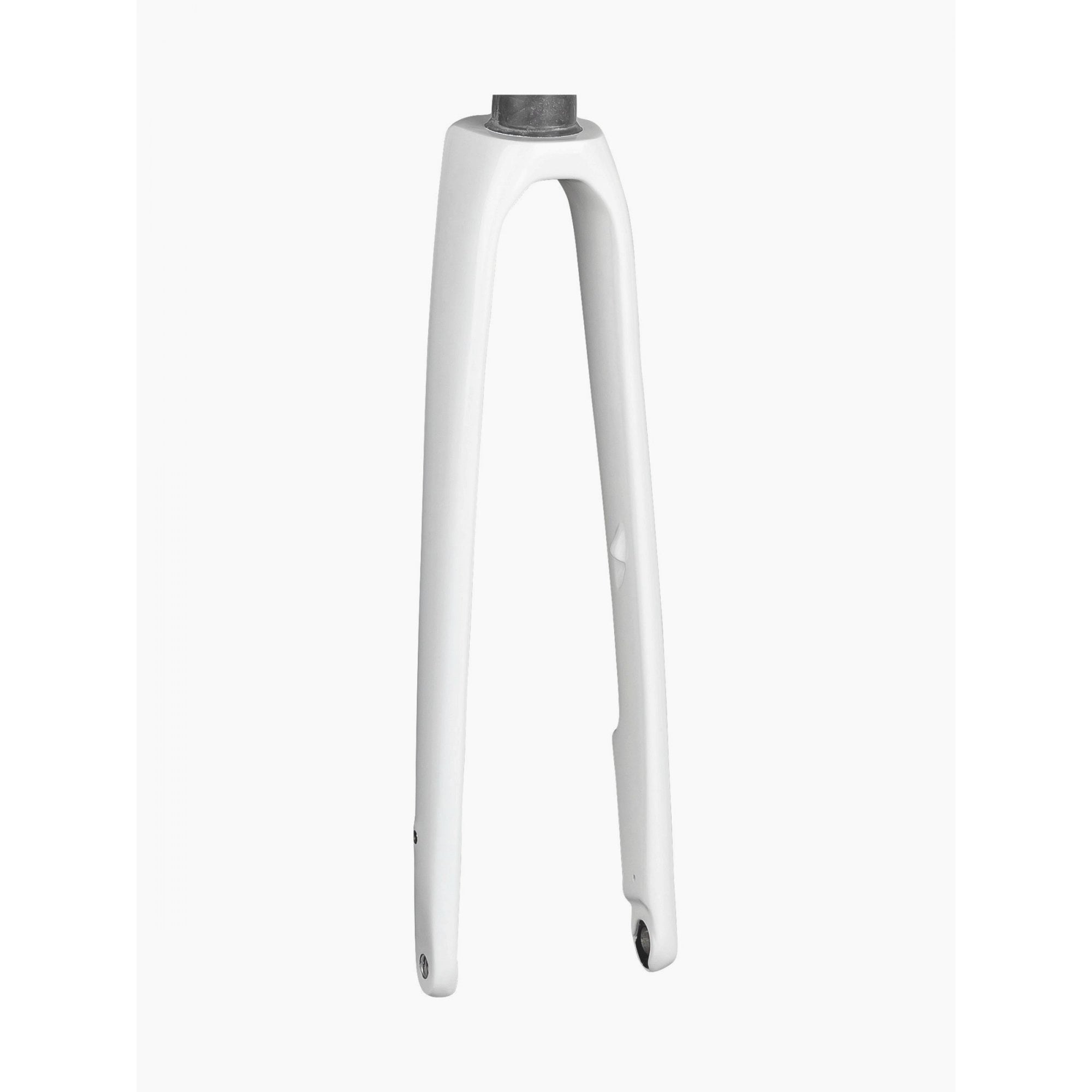 Trek Domane SL 6 700C road bike fork, lightweight alloy components designed for precise steering and control.