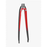 Trek Domane SL 5 700C road bike fork showing lightweight carbon construction and precise steering features.
