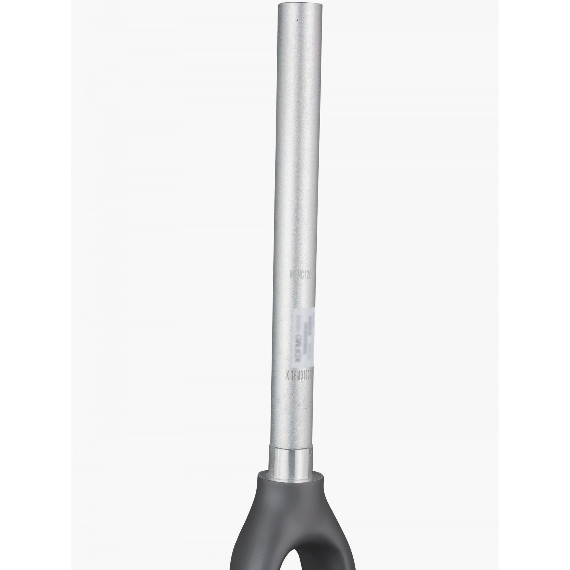 Trek FX Sport 6 disc fork with flat-mount calipers and 12mm thru-axle, showing lightweight alloy construction and mounting points.