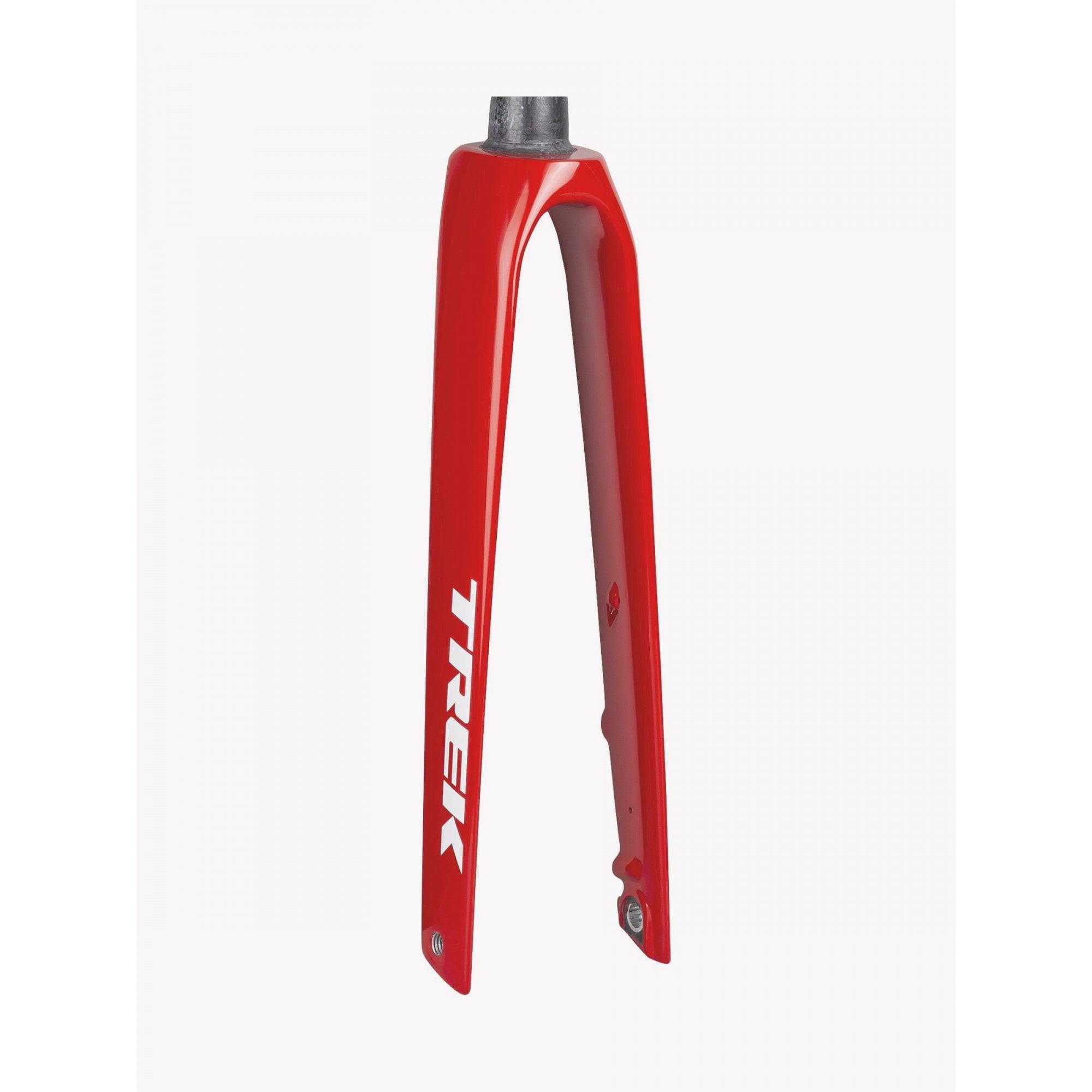 Trek Madone SLR 700C disc brake fork for road cycling, showing lightweight carbon construction and disc brake mount.