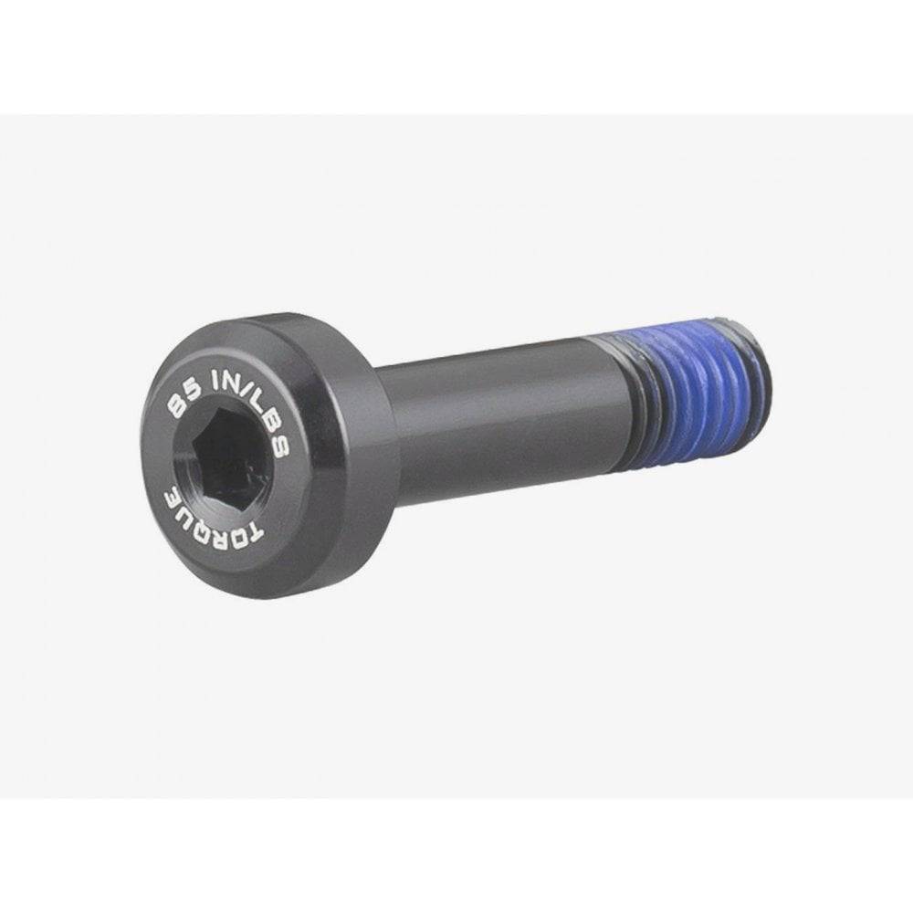 Trek aluminum shock mount fastener for full-suspension mountain bike frame components, showing the metal fastener on a bike part