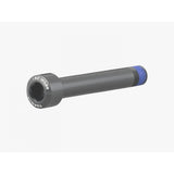 Trek aluminum shock mount fastener for full-suspension bike frame components, showing the sturdy metal component.