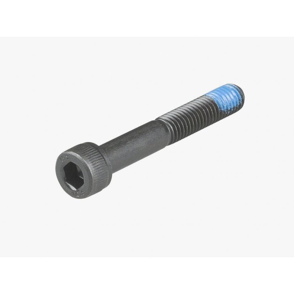 Trek aluminum shock mount fastener for full-suspension bike frame components, showing the durable metal part on a neutral background.