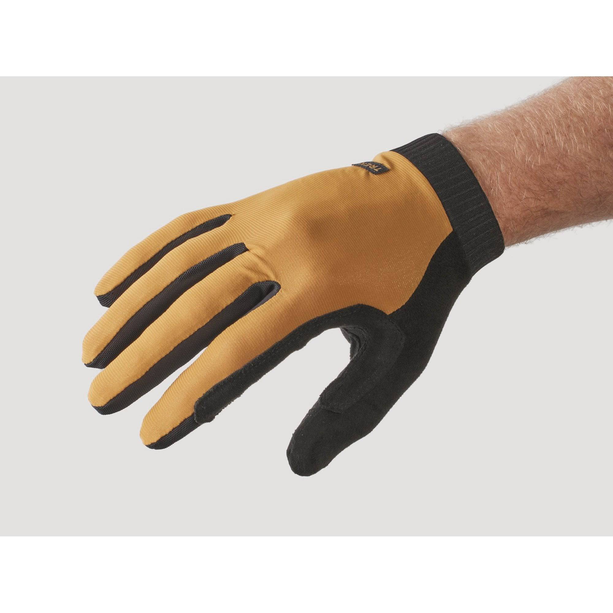 Trek Evoke unisex mountain bike gloves with touchscreen fingertips and breathable fabric for comfortable cycling.
