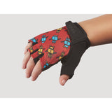 Trek Kids™ unisex bike gloves showing breathable fabric, padded palms, and adjustable wrist straps for kids' cycling comfort.