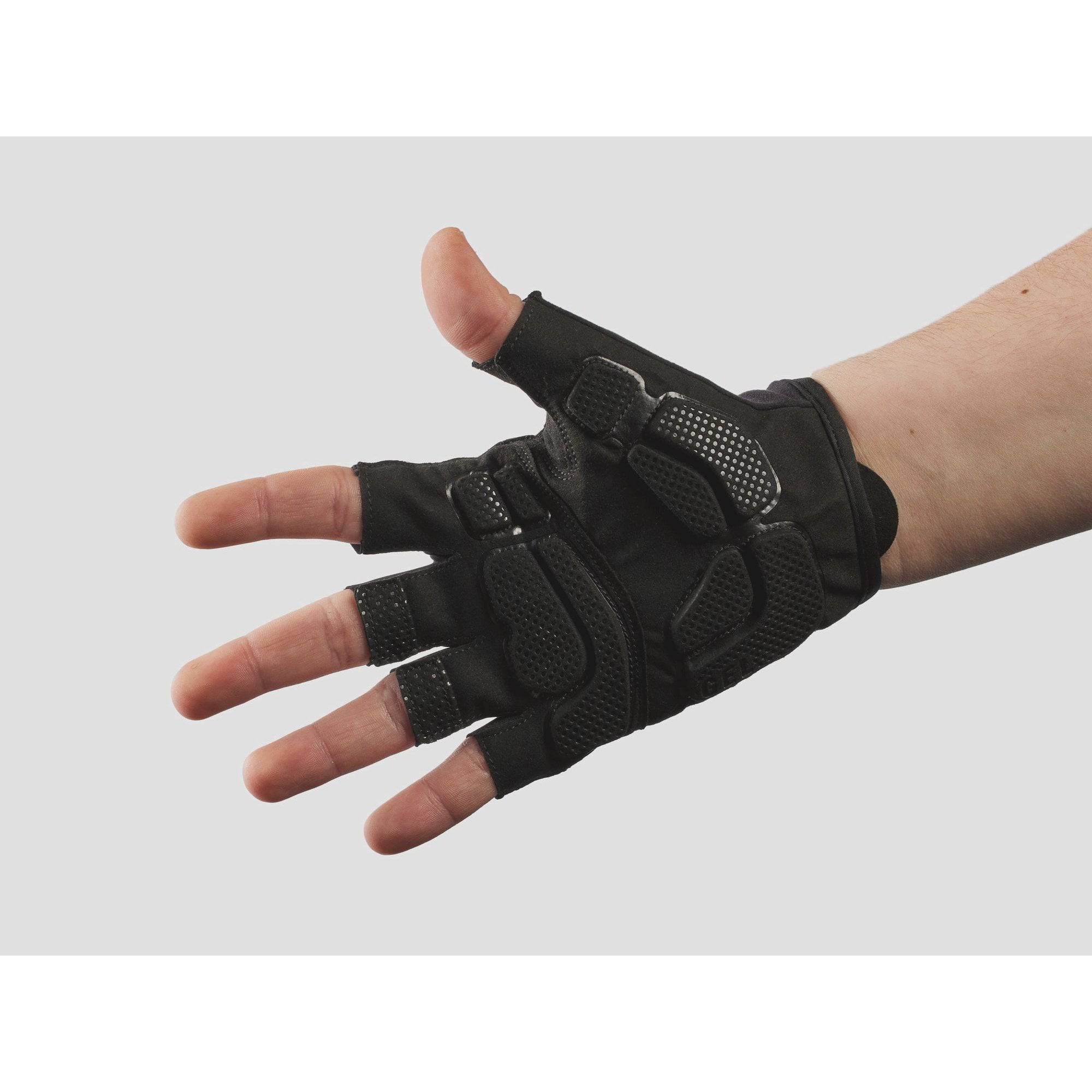 Trek Solstice Gel Padded Unisex Cycling Gloves showing padded palms and breathable fabric for comfort and grip.