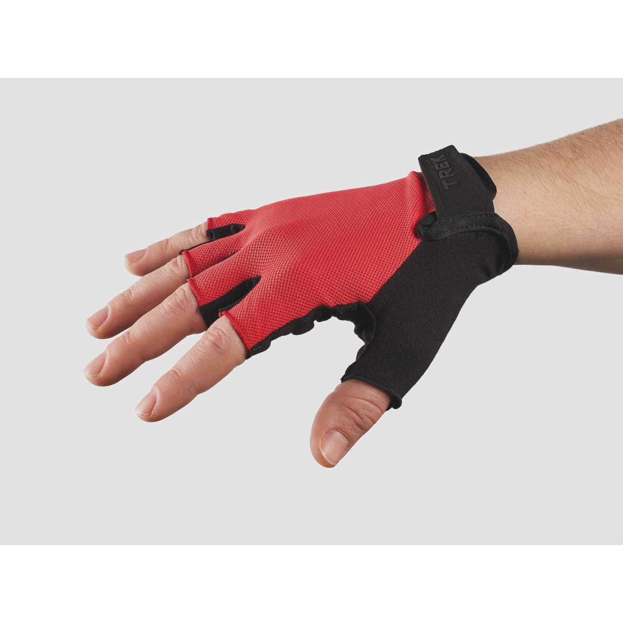 Trek Solstice Gel Padded Unisex Cycling Gloves with breathable fabric and grip-enhancing padding for comfortable bike riding.