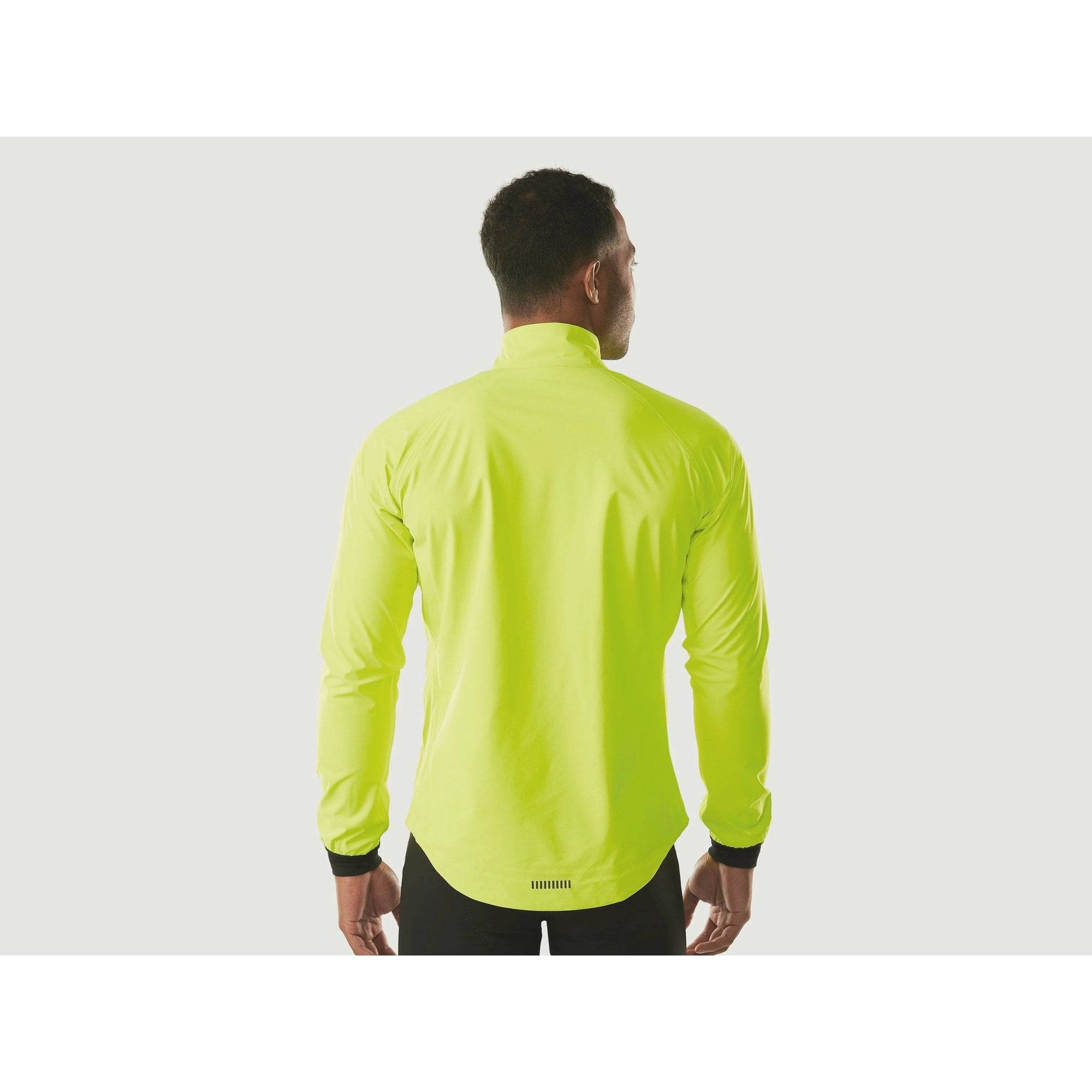 Trek Circuit Rain Cycling Jacket waterproof and breathable, packable clothing for all-weather bike rides, shown on a model.