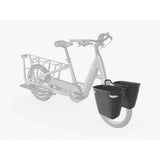 Trek Fetch+ 2 front pannier and rack kit, weather-resistant bike storage accessories mounted on a bike.