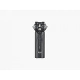 Trek Domane+ HP matte black adjustable bike seatpost, lightweight bicycle component for road bikes.