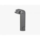 Trek Domane+ HP matte black adjustable bike seatpost mounted on a road bike, showing the sleek, lightweight component.