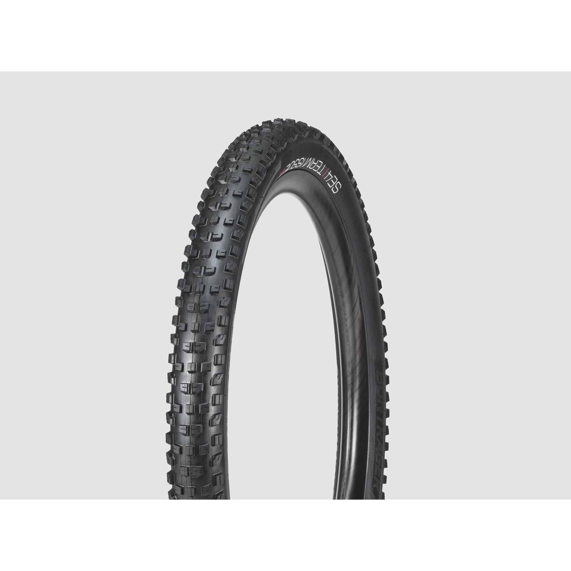 Bontrager SE4 Team Issue TLR MTB tire with knobby tread for enduro and trail riding, tubeless-ready mountain bike component.
