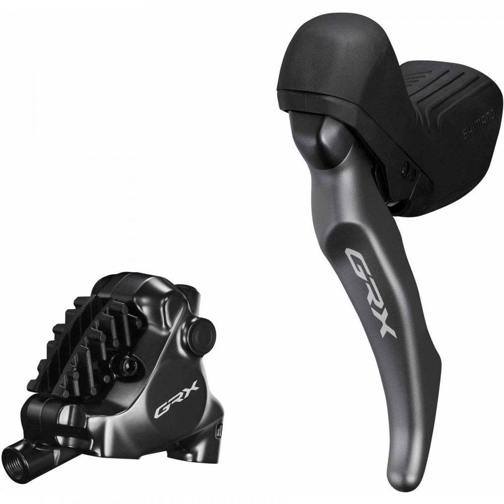 Shimano GRX BL-RX820 left rear hydraulic disc brake lever with BR-RX820 calliper for gravel bike components.