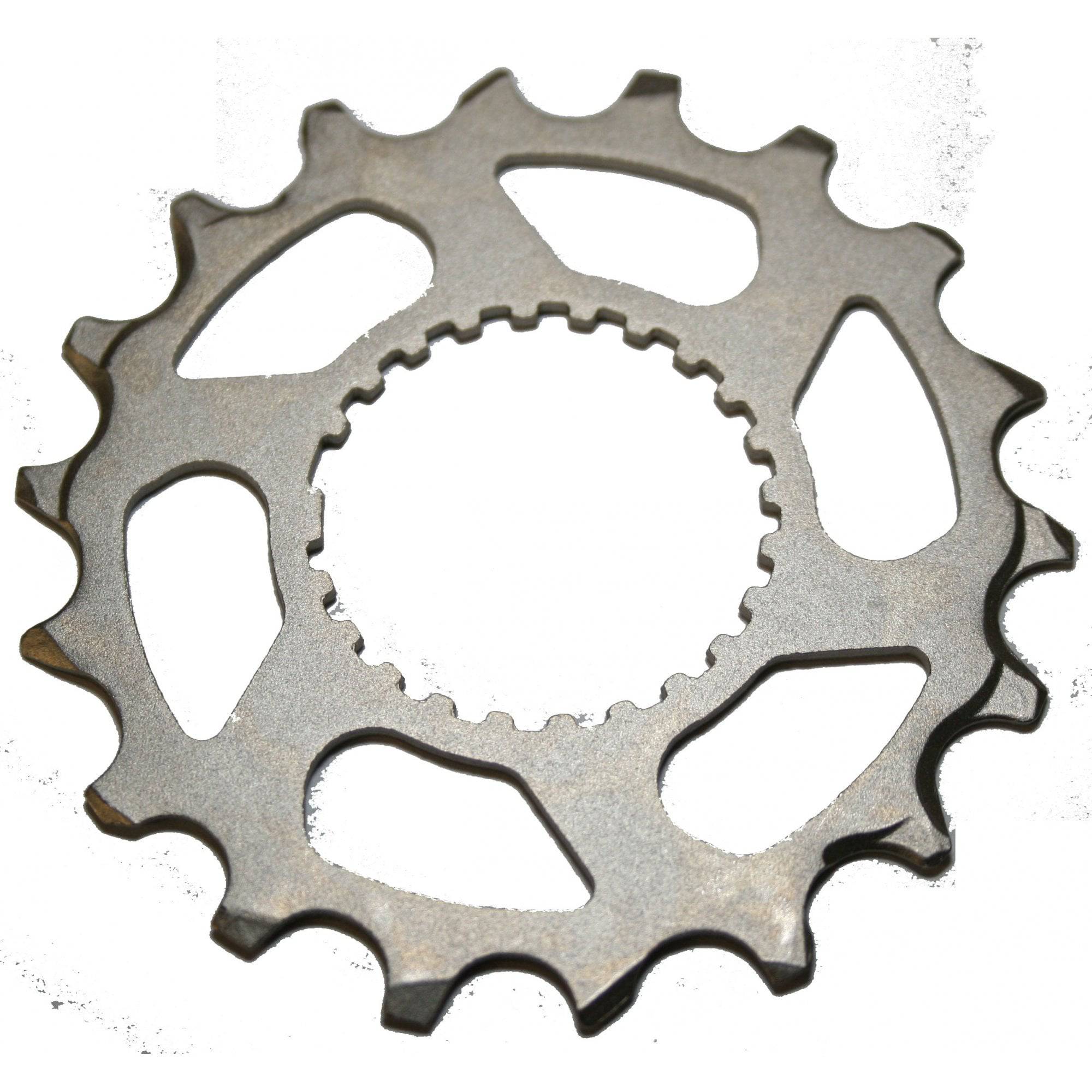 Shimano CS-M8100 18T sprocket wheel replacement for mountain bike drivetrain, showing a close-up of the component's teeth.