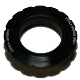 Shimano FC-M8100 genuine lock ring and washer replacement parts for bike cranksets, shown in the image.