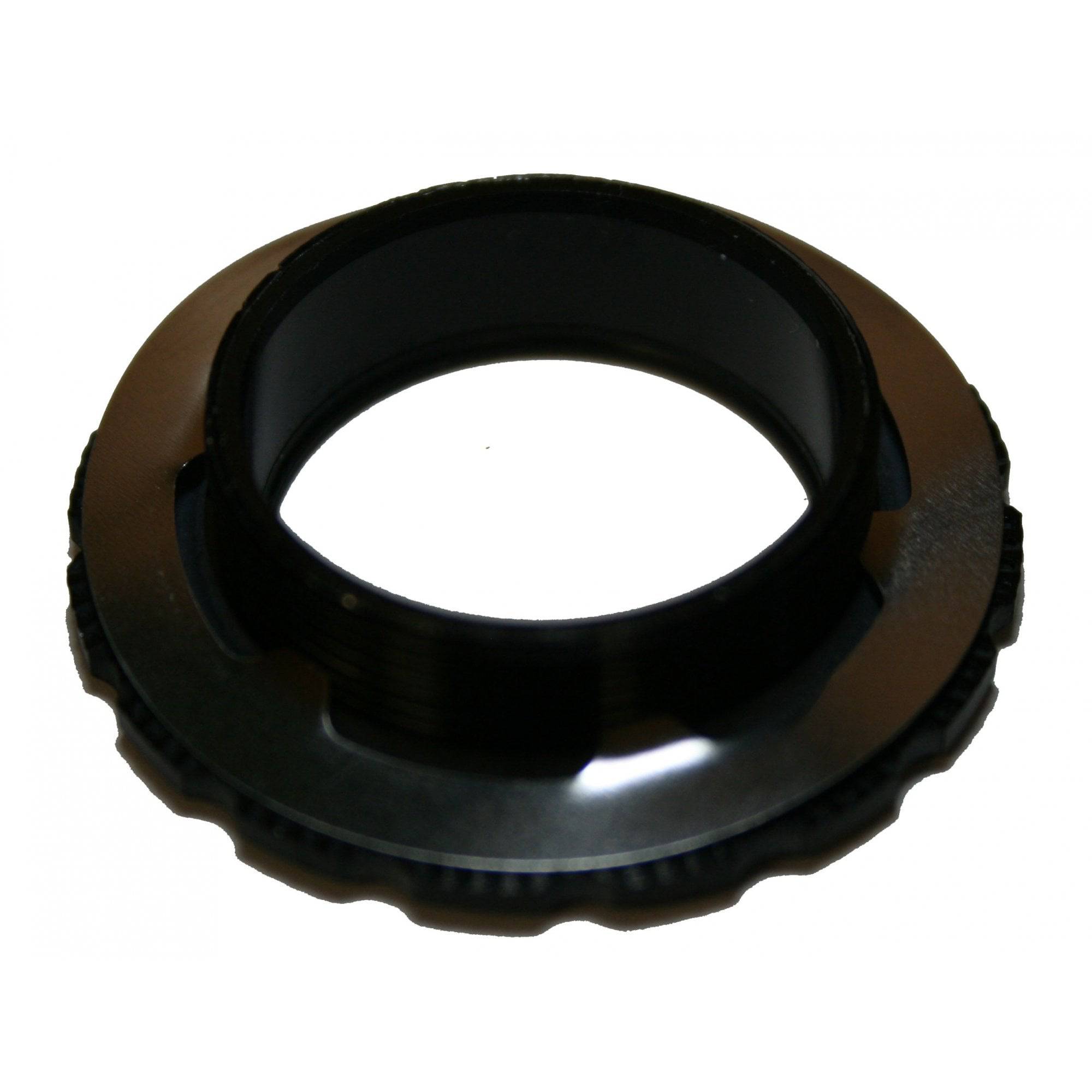 Shimano FC-M8100 lock ring and washer replacement components for bike cranksets, shown in close-up image.