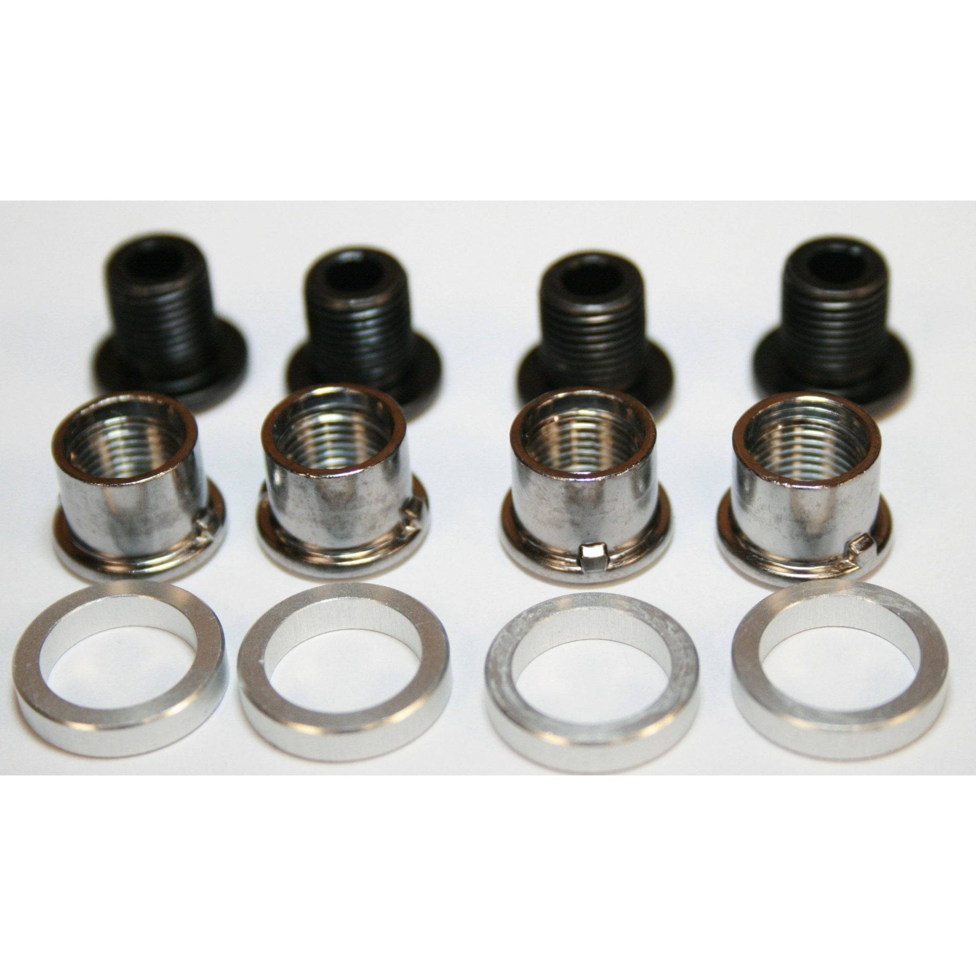 Shimano FC-M8100 gear fixing bolt unit pack of 4, genuine replacement spare parts for bike components.