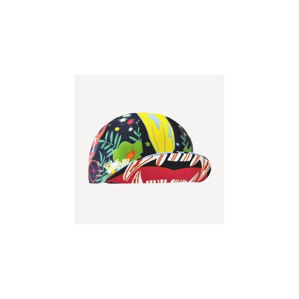 Cinelli Sharp Teeth Cap headwear by Lida Ziruffo, unisex Italian-designed clothing accessory with bold graphic pattern.