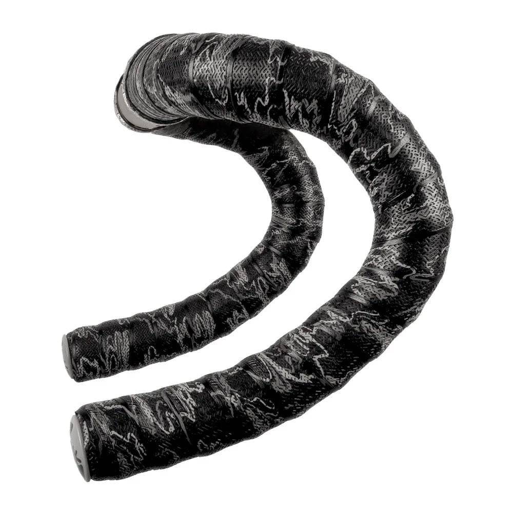Lizard Skins DSP 2.5mm bar tape with screw-in plugs for road bike handlebars, providing grip and comfort.