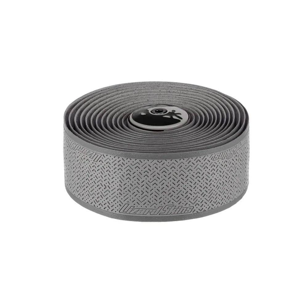 Lizard Skins DSP 3.2mm bike handlebar tape with screw-in plugs, offering grip and comfort for cycling components.