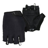 Lizard Skins Aramus Cadence cycling gloves with gel padding and TPR wrist strap, featuring breathable fabric and padded palms.