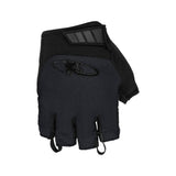 Lizard Skins Aramus Cadence cycling gloves with gel padding and TPR wrist strap, showing padded palms and adjustable wrist closure.
