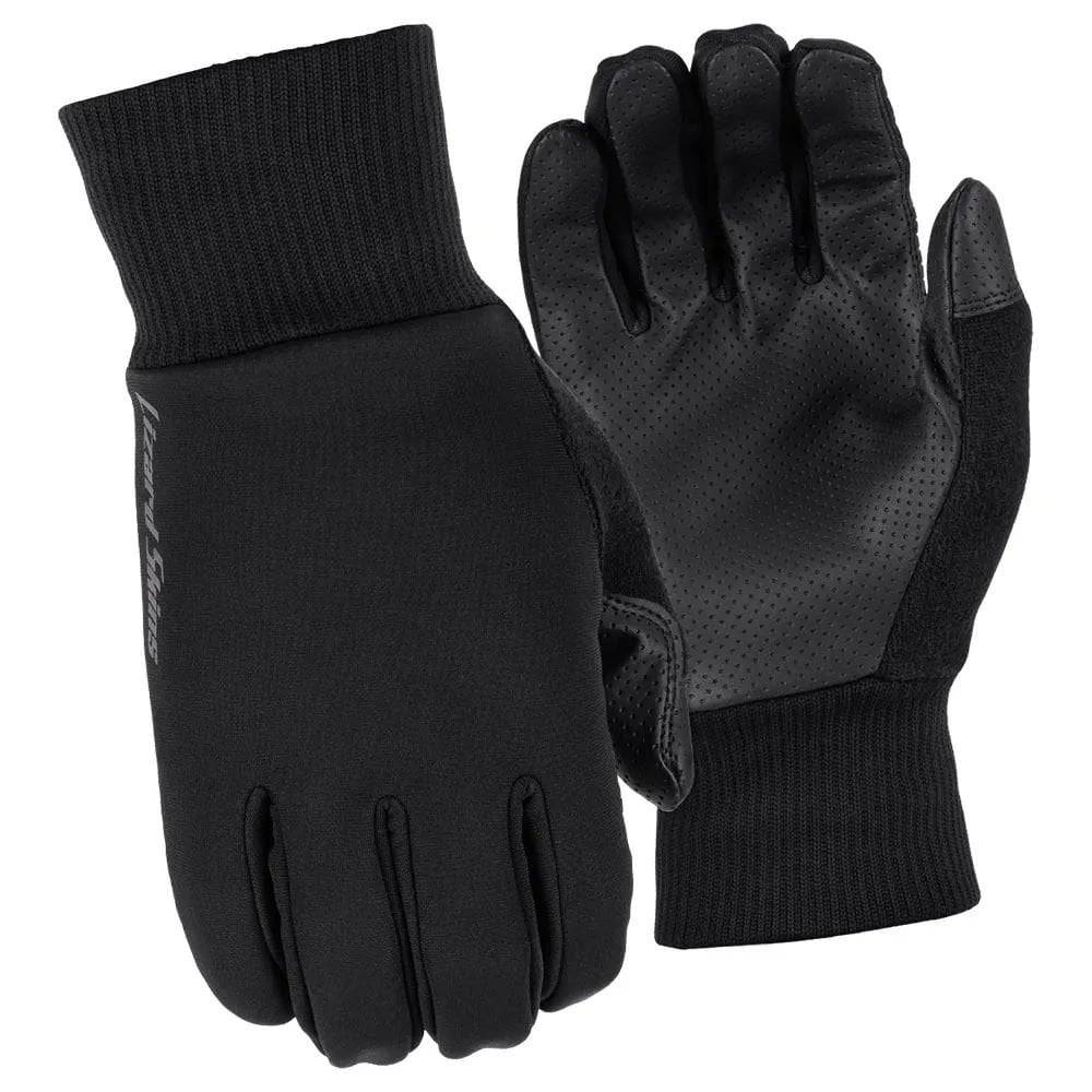 Lizard Skins Monitor Traverse gloves with AX suede palm and gel padding, designed for enhanced grip and comfort in cycling.