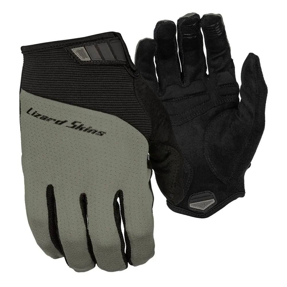 Lizard Skins Monitor Traverse gloves showing AX suede palm and gel padding for enhanced grip and comfort.