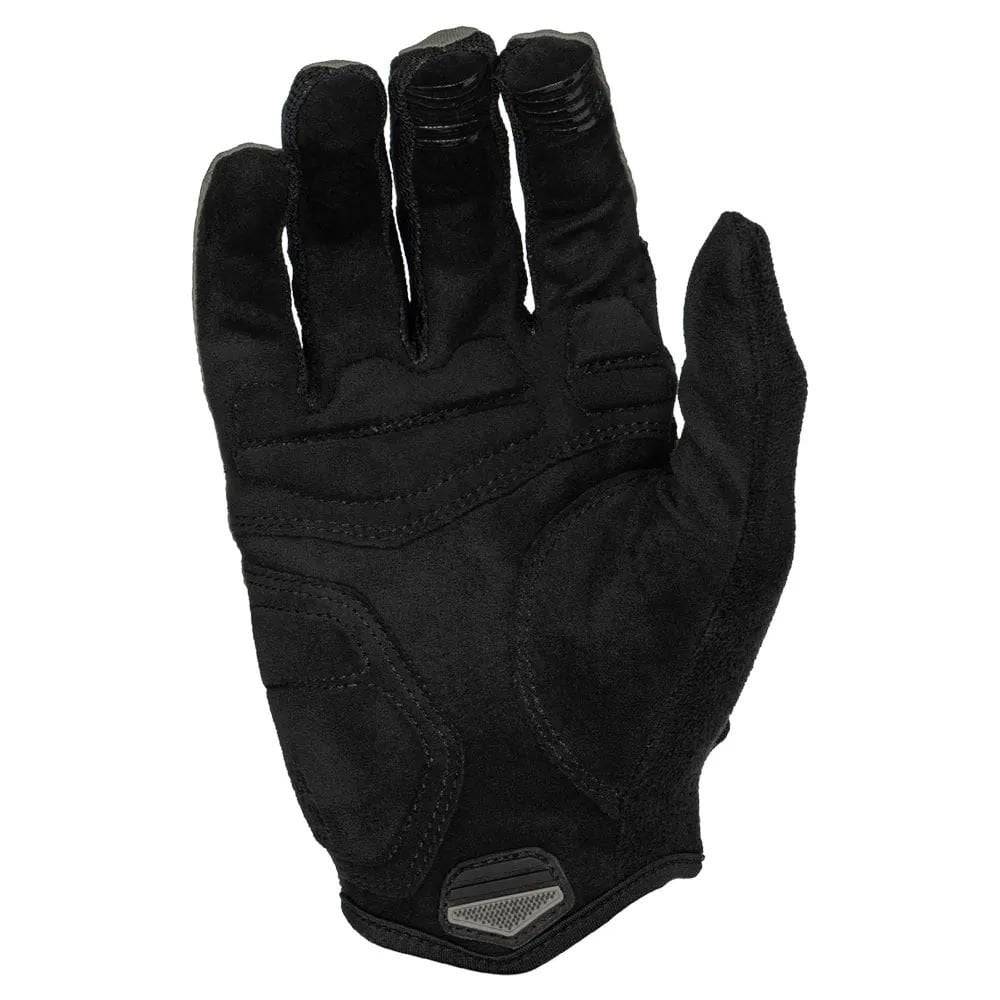 Lizard Skins Monitor Traverse gloves with AX suede palm and gel padding for enhanced grip, shown in black with padded fingers.