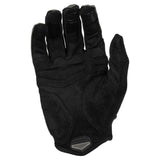 Lizard Skins Monitor Traverse gloves with AX suede palm and gel padding for enhanced grip, shown in black with padded fingers.