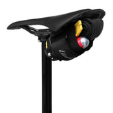 Lizard Skins utility strap with durable buckle for bike tool and tube storage, black accessory for cycling gear.