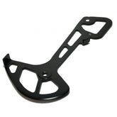 Shimano RD-M8100 SGS inner plate replacement for rear derailleur, showing metal component and gear teeth detail.
