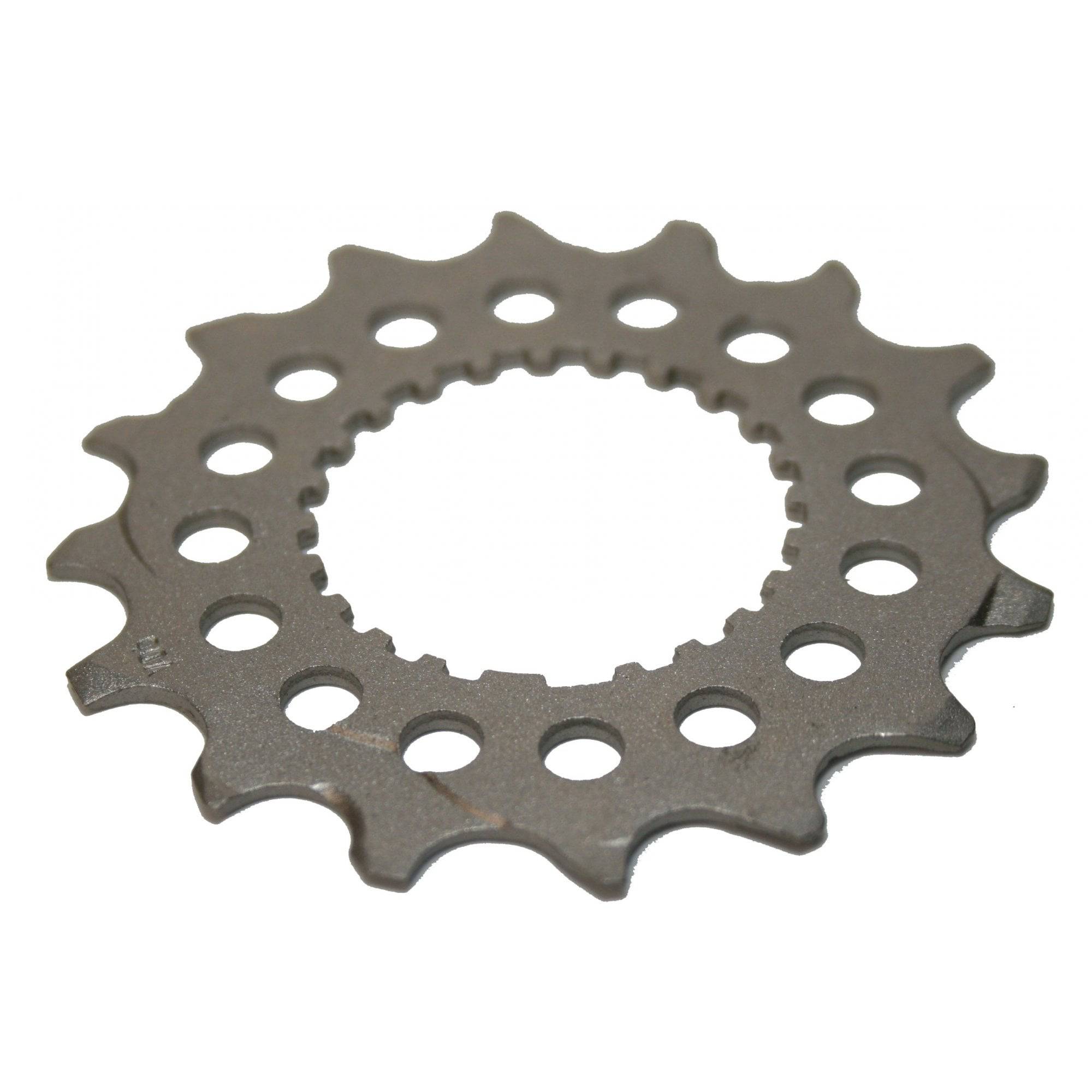 Shimano CS-M8100 16T sprocket wheel replacement for cassette drivetrain, showing metal gear teeth and compact design.