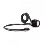 Black Exposure Fuse front light for e-bike commuter, 1000 lumen LED bike accessory with bright illumination.