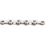KMC X10 EPT 114L 10-speed bike chain with EcoProTeQ rust-resistant coating, showing the silver metal links and branding.