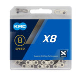 Kmc X8 Silver/Grey 114L Chain