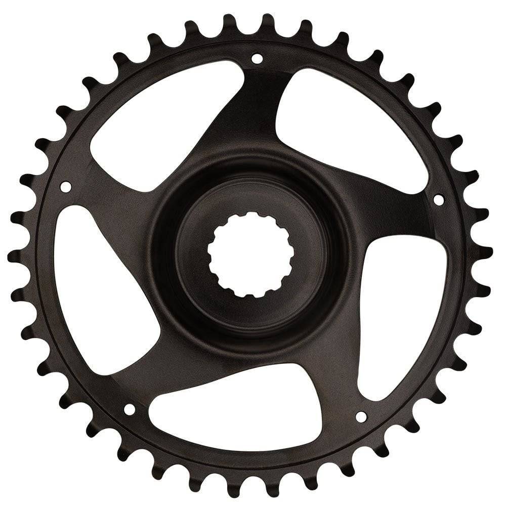 KMC Bosch Gen 3 38T direct mount C-ring, 3mm offset NTP chainring for e-bike components, shown in detailed close-up.