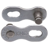 KMC Missinglink 9X EPT quick release chain link pack, bicycle chain component, non-reusable spare, black metal links