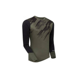 Madison Flux men's long sleeve trail jersey with moisture-wicking fabric and durable arm panels for outdoor cycling.