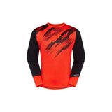 Madison Flux men's long sleeve trail jersey with moisture-wicking fabric and durable arm panels for outdoor cycling.