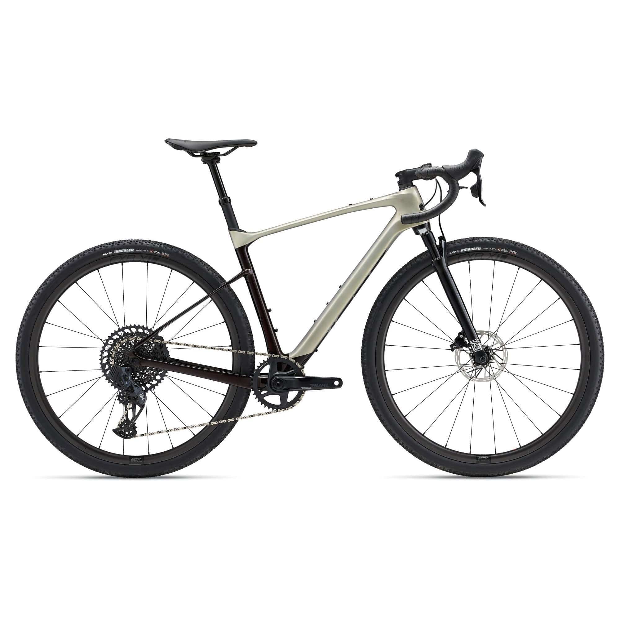 Giant Revolt X Advanced Pro 1 gravel bike with SRAM Eagle GX AXS electronic drivetrain and lightweight frame, ready for gravel riding.
