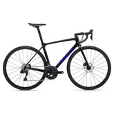 Giant TCR Advanced Disc 1 2024 road bike with Shimano 105 Di2 electronic shifting, lightweight frame and disc brakes.