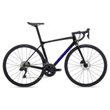 Giant TCR Advanced Disc 1 2024 road bike with Shimano 105 Di2 electronic shifting, lightweight frame and disc brakes.