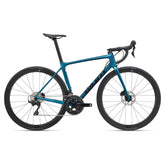 Giant TCR Advanced Pro Disc 2 road bike with Shimano 105 R7100 groupset, black and red frame, ready for racing or long rides.