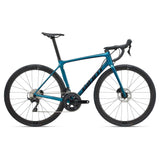 Giant TCR Advanced Pro Disc 2 road bike with Shimano 105 R7100 groupset, black and red frame, ready for racing or long rides.