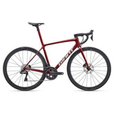 Giant TCR Advanced SL Disc 1 road bike with Shimano Ultegra Di2 electronic shifting, 2024 model, front view with aerodynamic frame