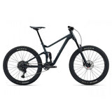 Giant Stance mountain bike with 125mm rear FlexPoint suspension and 140mm front fork, ready for trail riding.