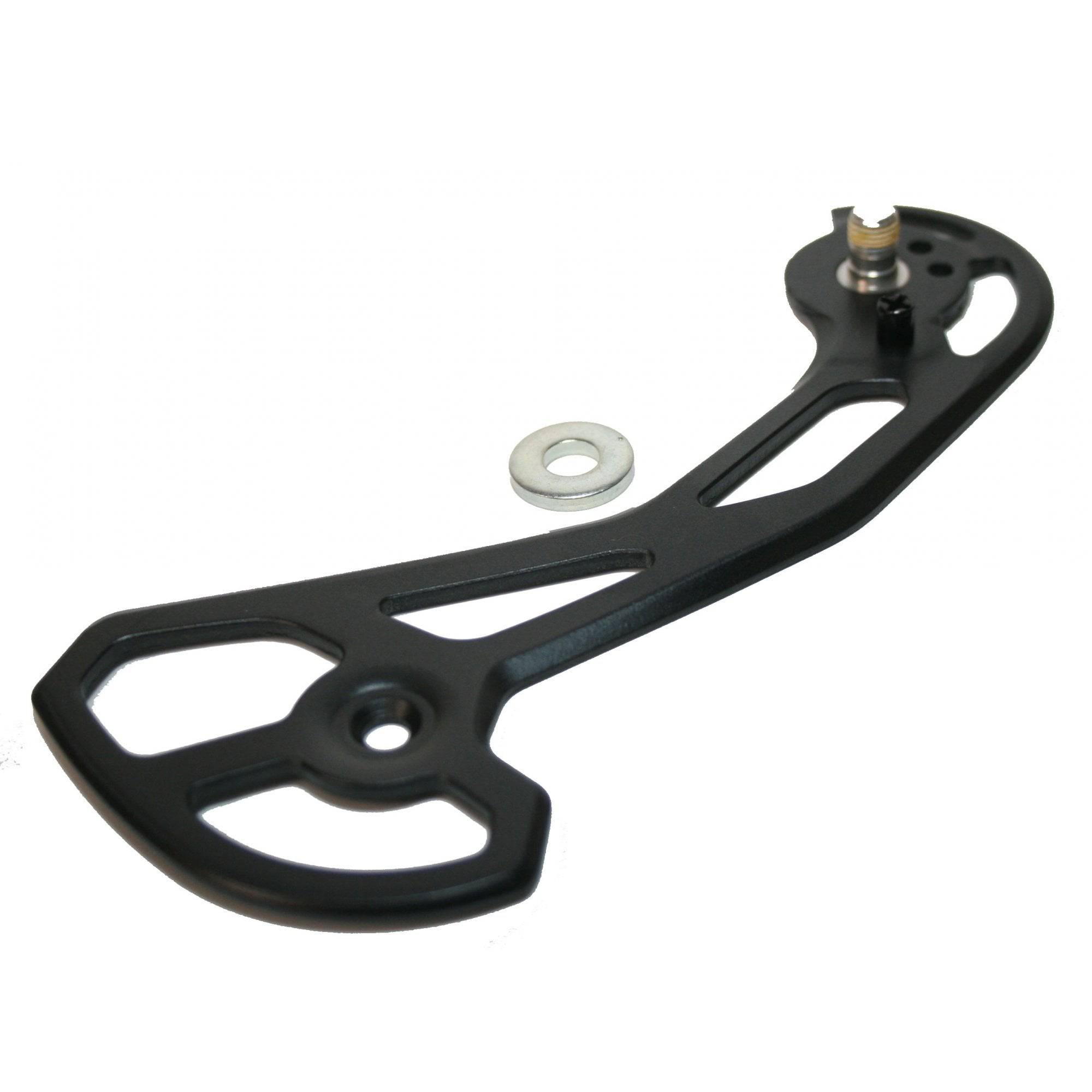 Shimano RD-RX810 GS outer plate assembly for rear derailleur, replacement component for Shimano bike gears.